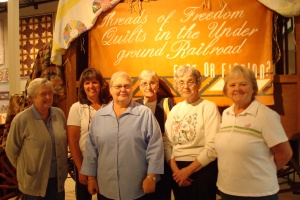 Johanna with Lucan Area Heritage members (l-r) Bonnie Froats, Jackie Martens, Johanna, Donna Atkinson, Muriel Culbert and Sheila Hodgins